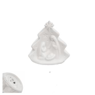 Betlém porcelán svítící bílý 8x5x10 cm