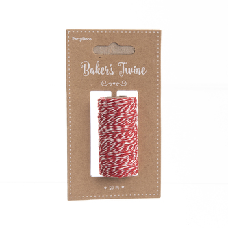 Provázek bílo-červený 50 m