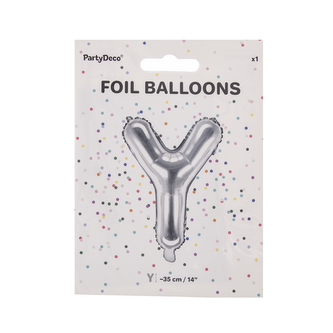 Balónek fólie písmeno Y stříbrný 35 cm