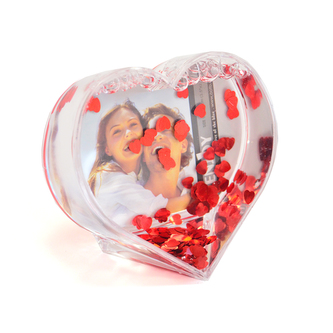 Fotorámeček UH/glitr 3D srdce 10x5x10 cm