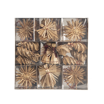 Ozdoba slaměná 24 ks