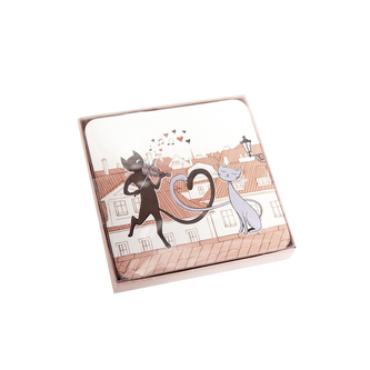 Podtácek KOČKY VE MĚSTĚ 4 ks 10x10 cm