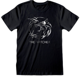 Pánské tričko The Witcher|Zaklínač: Silver Ink Logo (S) černá bavlna