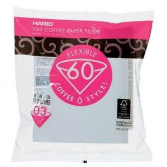 Filtry papírové Hario V60-03 100ks, bílé