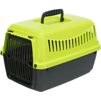 Transportní box CAPRI XXS: 26 x 25 x 39cm, max.do 4 kg - antracit/zelená