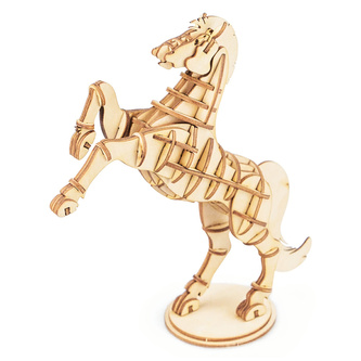RoboTime dřevěné 3D puzzle Kůň