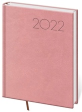 Diář 2022 Print - růžový, denní, B6