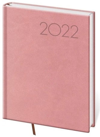 Diář 2022 Print - růžový, denní, B6