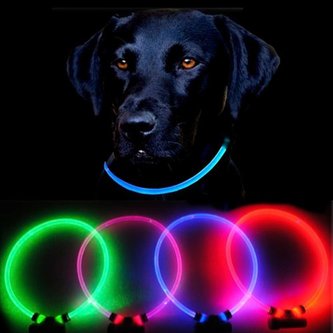 Reedog Full Light USB dobíjecí svítící obojek pro psy a kočky-žlutá  L