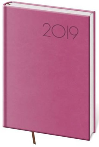 Diář 2019 - Print/denní A5/růžová