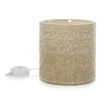 YANKEE CANDLE Aromalampa Scenterpiece Belmont Lattice Glazed Ceramic