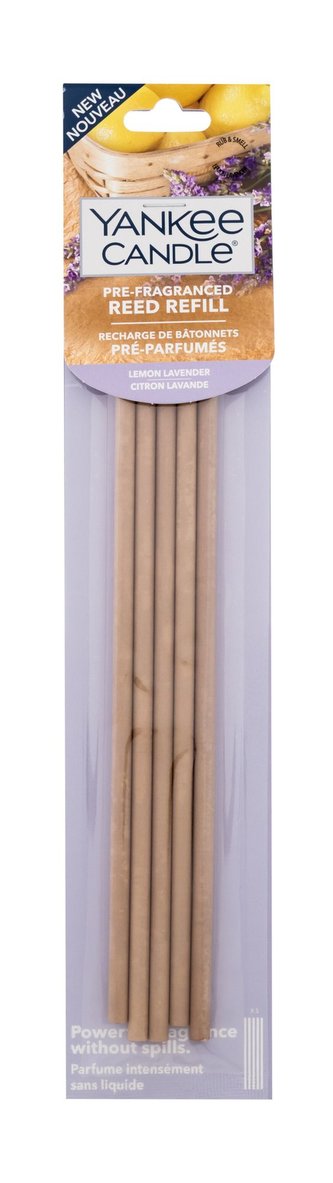 YANKEE CANDLE Pre-Fragranced Lemon Lavender voňavé tyčinky náplň 5 stébel