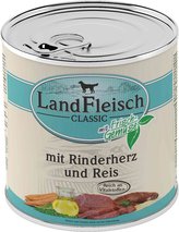 Landfleisch Dog Classic hovězí srdce s rýží 800g