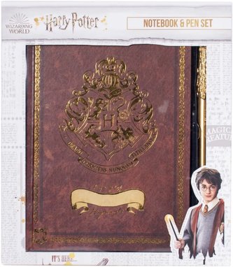 Dárkový set Harry Potter: Bradavice A5 blok - propiska