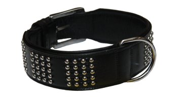 Nobby Vinto kožený obojek 65cm / 50mm černá