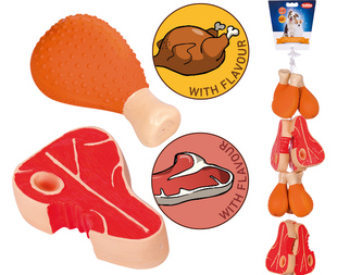 Nobby Toy Box hračka s vůní latex BARBECUE 13,5-15 cm 12 ks