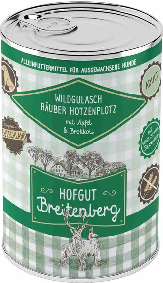 Hofgut Breitenberg Dog Wildgulasch Räuber Hotzenplotz 400g