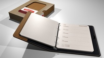 Kožený diář A5 - kůže ořechová