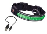Nobby Flash Mesh svítící zelený obojek vel. S (34-41cm)