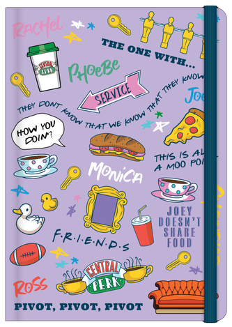 Poznámkový A5 blok Friends|Přátelé: Icons (14,8 x 21 cm)