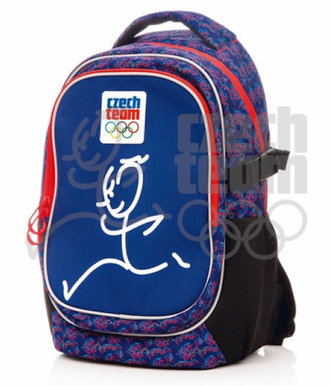 Batoh školní - Český olympijský tým – Zátopek, modrý, s ALU konstrukcí