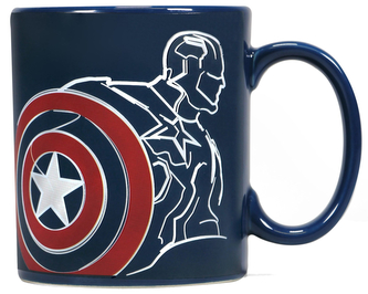 Proměňovací hrnek Marvel: Captain America Shield (Objem 400 ml)