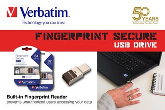 32GB USB Flash 3.0 Fingerprint Secure Store'n'Go Verbatim P-blist