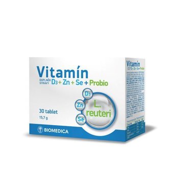 Biomedica Vitamín D3+Zn+Se+Probio 30 tablet