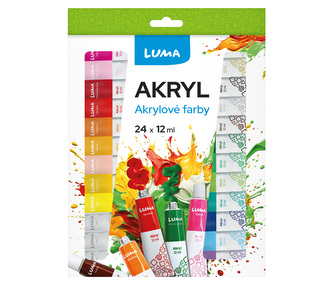 Barvy akrylové sada LUMA 24 barev 12ml
