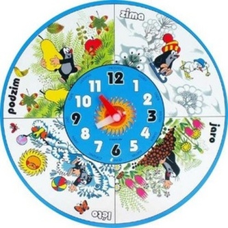 Hodiny dřevěné Krtek