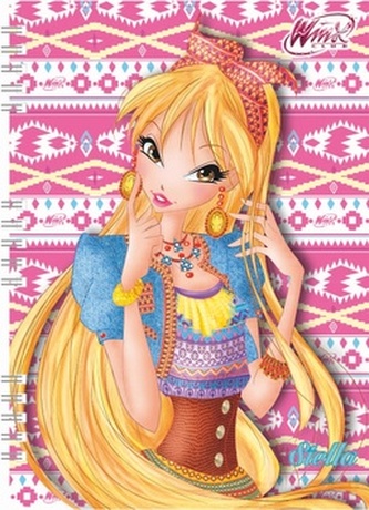 Zápisník A5 s vazbou twin wire Winx Club fashion