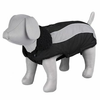 Zimní obleček MARNE černý, s průvlekem na vodítko - DOPRODEJ - M:45cm, hruď:48-52cm, krk:40-44cm