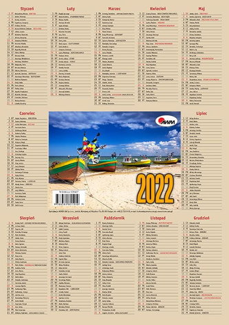 Kalendarz 2022 listkowy roczny AWM
