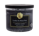Village Candle Gentlemen's Collection Vonná svíčka Leather & Musk Noir 396 g pro muže