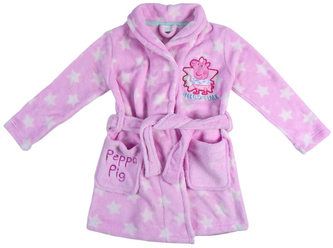 Dětský župan Peppa Pig|Prasátko Peppa: Bedtime (6 let) růžový polyester