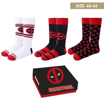 Ponožky Marvel: Deadpool balení 3 párů (EU 40-46)