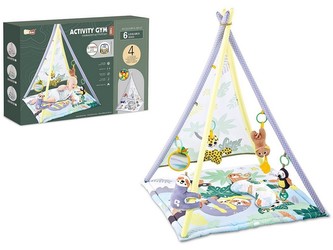 Podložka - stan, s hudbou, míčky a doplňky,  85 x 85 x 112 cm