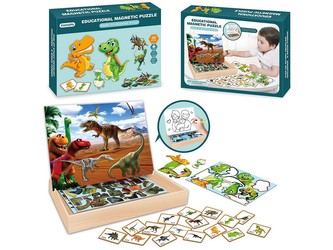 Puzzle magnetické - dinosauři, 30 cm