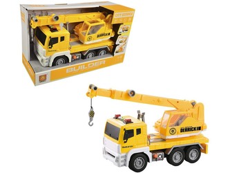 Jeřáb na  setrvačník,  funkce pumpy zvedá rameno, světlo, zvuk, 28 x 10 x 16,5  cm