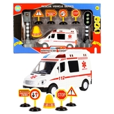Záchranné vozidlo pull&back - světlo, zvuk