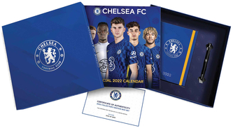Dárkový set FC Chelsea kalendář - diář - propiska (32 x 32 x 14 cm)