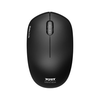 PORT CONNECT Wireless COLLECTION, bezdrátová myš, USB-A dongle, 2.4Ghz, 1600DPI, černá