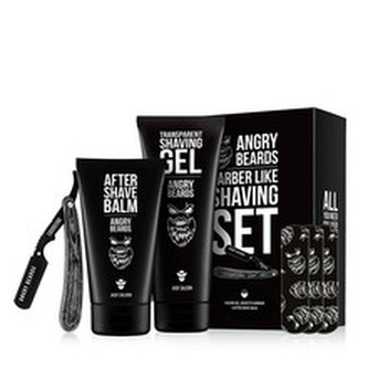 Angry Beards Sada na holení s shavettou Garrigue man