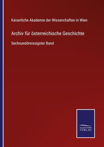 Archiv für österreichische Geschichte