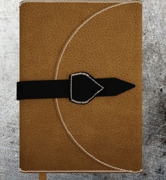 Variabilní kožený obal se sponou - kůže medová semiš