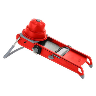 Kuchyňské potřeby de Buyer, 2015.43 SWING PLUS, kráječ, nerezová ocel, regulace tloušťky řezu, ergonomický a bezpečný držák, protiskluzové nohy,