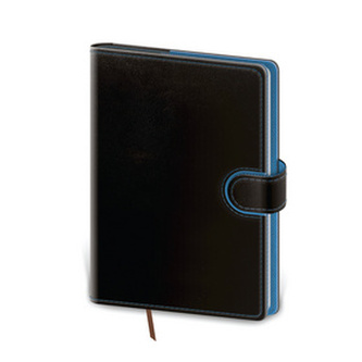 Diář 2019 - Flip/denní A5/černo/modrá