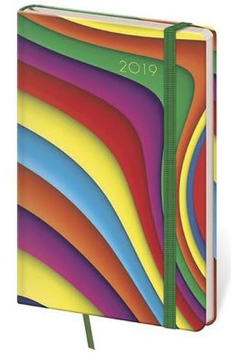Diář 2019 - Vario/týdenní/kapesní/Indiana s gumičkou