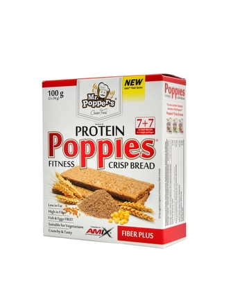 Amix Mr. Poppers - Protein Crisp Bread Poppies 100 g fiber plus