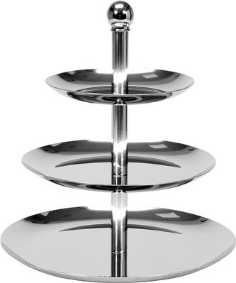 Třístupňový talíř na ovoce a sušenky NEREZ